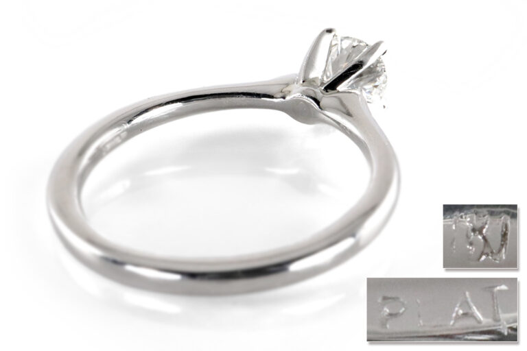 Verlobung Ring 1 Brillant 0,56 ct TW/SI2 Platin Gr 52 [BRORS 19533]