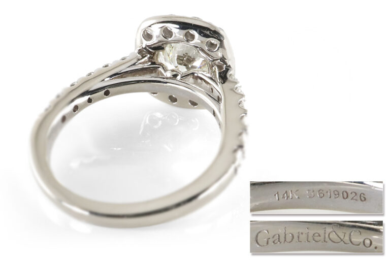 Ring Brillant 1,15 ct N-O/VS2 + 26 Dia. 0,65 ct 585 Weißgold Gr 53 [BRORS 19535]