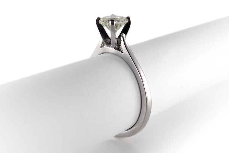 Verlobungsring 1 Brillant Ring 0,83 ct N/O/SI1 950 Platin Gr 52 [BRORS 19557]