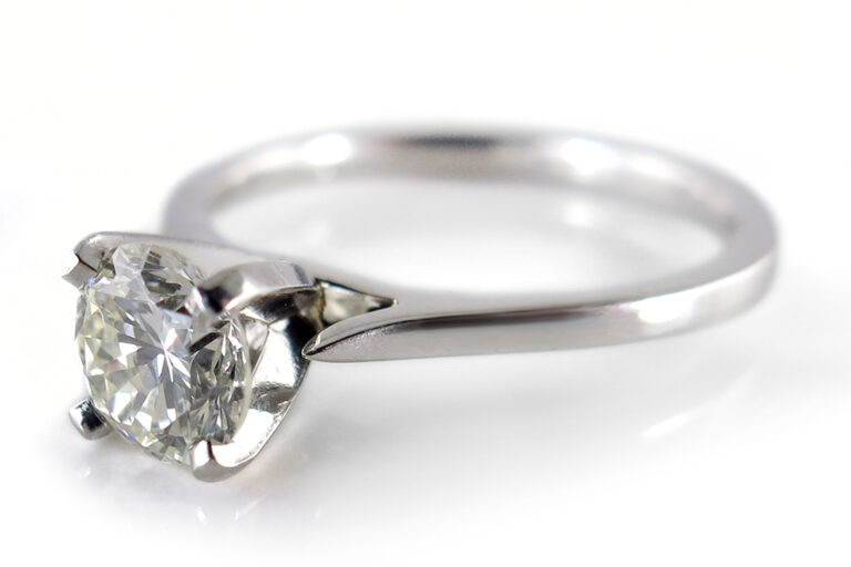 Verlobungsring 1 Brillant Ring 0,83 ct N/O/SI1 950 Platin Gr 52 [BRORS 19557]