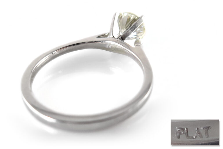 Verlobungsring 1 Brillant Ring 0,83 ct N/O/SI1 950 Platin Gr 52 [BRORS 19557]