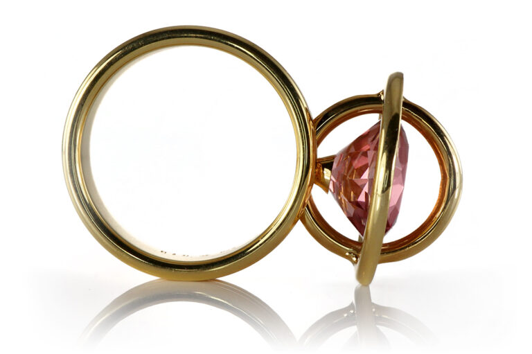 Bunz Designer Ring Turmalin ca 5 ct Brillanten ca 0,18 ct 750 Gold [BRORS 19716]