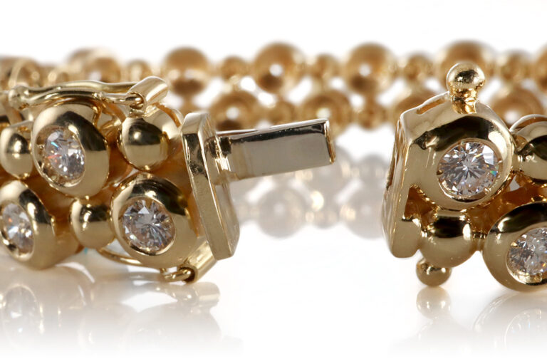Doppelreihiges Armband 40 Brillanten 5 ct ! D-E-F/VS 750 Gold IGI [BRORS 20443]
