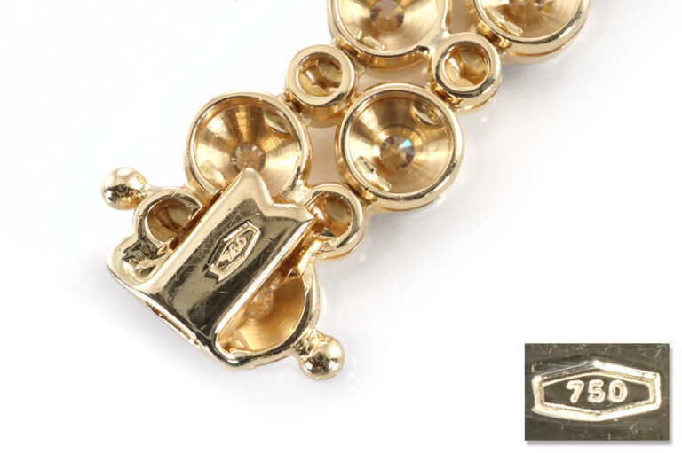 Doppelreihiges Armband 40 Brillanten 5 ct ! D-E-F/VS 750 Gold IGI [BRORS 20443]