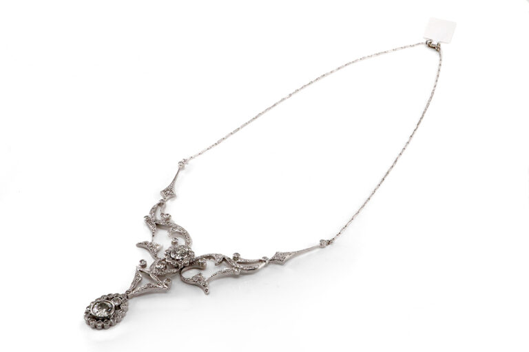 Collier mit 103 Diamanten ca. 2,70 ct. 950 Platin + Gold IGI [BRORS 20449]