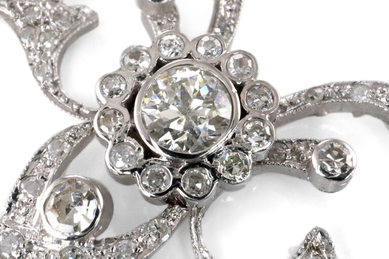 Collier mit 103 Diamanten ca. 2,70 ct. 950 Platin + Gold IGI [BRORS 20449]