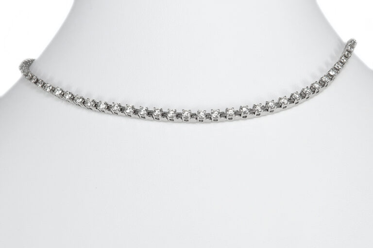 Collier mit Anhänger 107 Brillanten ca. 9,30 ct 750 Weißgold IGI [BRORS 20450]