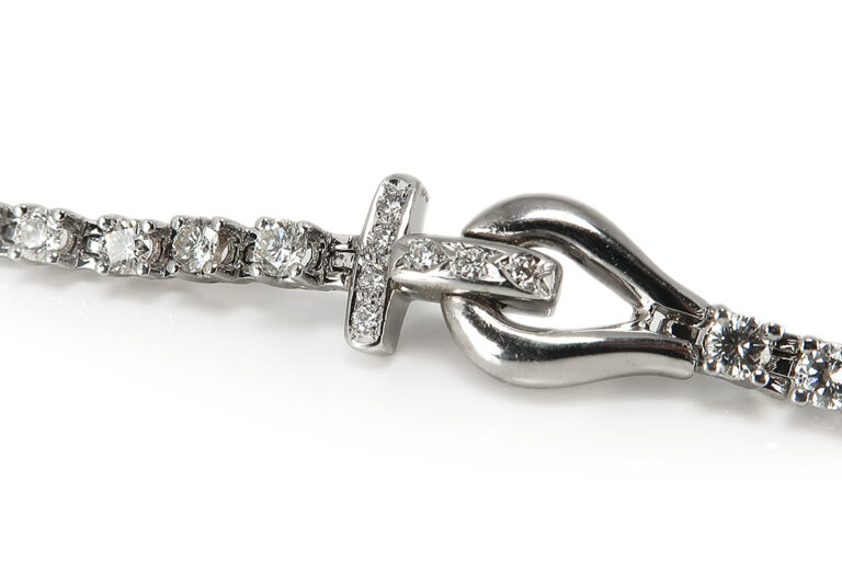 Collier mit Anhänger 107 Brillanten ca. 9,30 ct 750 Weißgold IGI [BRORS 20450]