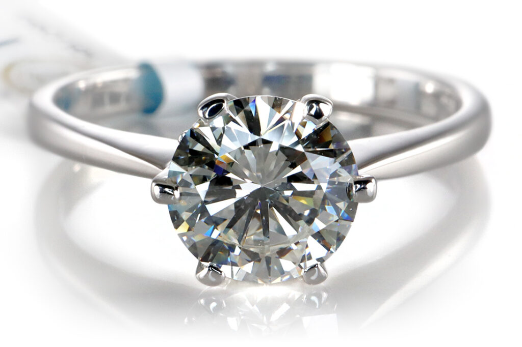 Ring Brillant 1,05 ct River - Top Wesselton 750 Gold IGI [BRORS 20457]