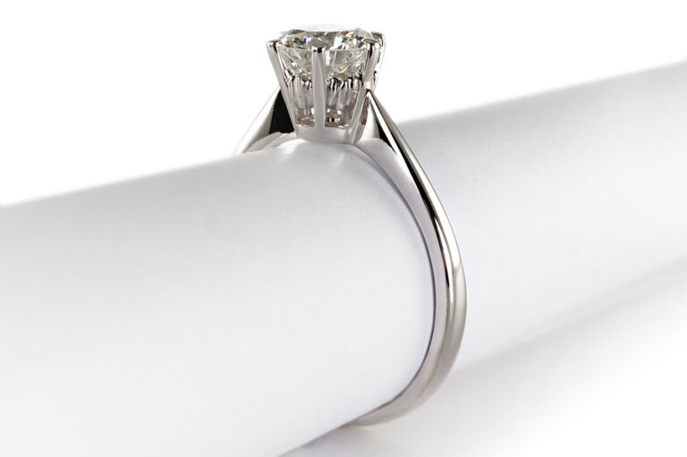 Ring Brillant 1,05 ct River - Top Wesselton 750 Gold IGI [BRORS 20457]