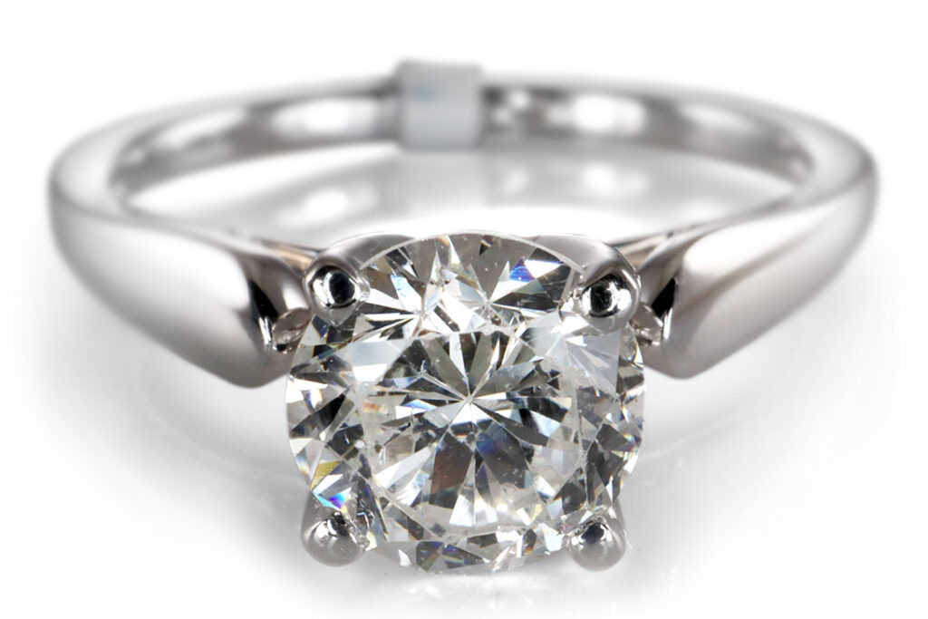 Ring Brillant 1,15 ct River - Top Wesselton Platin IGI Gr.59 [BRORS 20458]