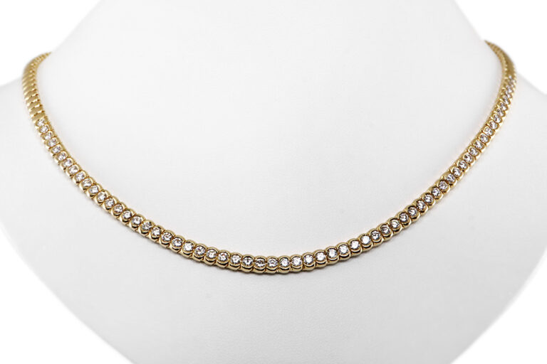 Collier 62 Brillanten 5,3 ct RIVER - Top Wesselton 750 Gold IGI [BRORS 20459]