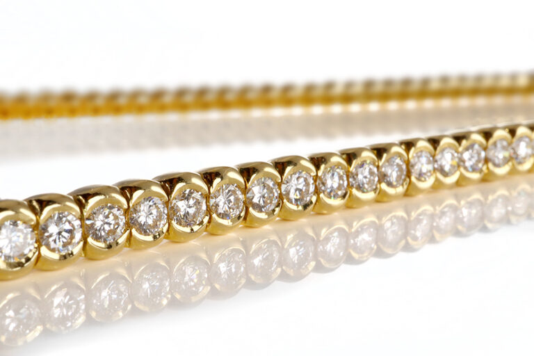 Collier 62 Brillanten 5,3 ct RIVER - Top Wesselton 750 Gold IGI [BRORS 20459]
