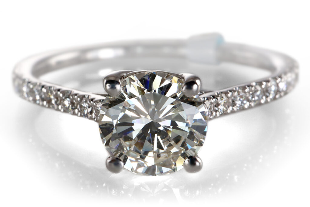 Ring 1 Brillant 0,80 ct G-H/VVS 750 Weißgold IGI Gutachten Gr. 54 [BRORS 20460]