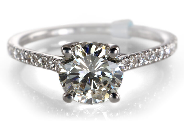 Ring 1 Brillant 0,80 ct G-H/VVS 750 Weißgold IGI Gutachten Gr. 54 [BRORS 20460]