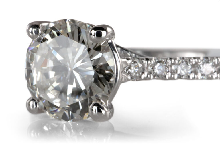 Ring 1 Brillant 0,80 ct G-H/VVS 750 Weißgold IGI Gutachten Gr. 54 [BRORS 20460]
