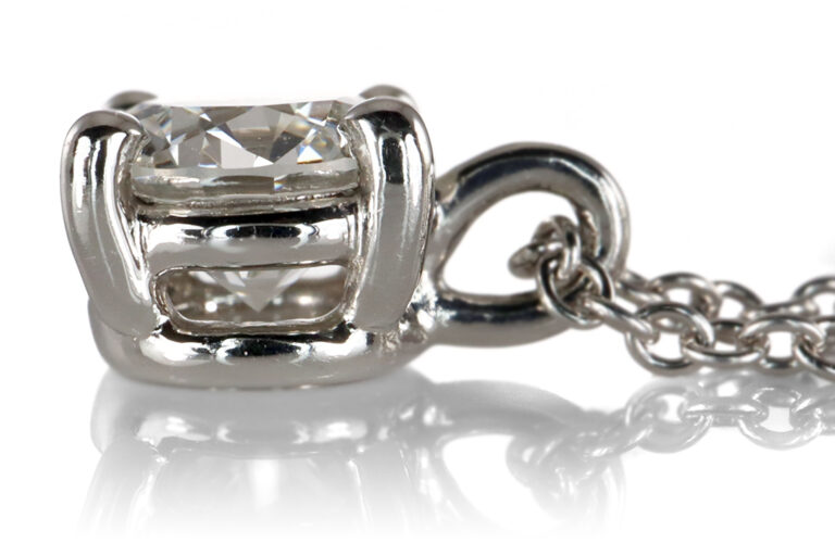 Tiffany & Co. Solitär Kette Anhänger 1 Brillant 0,5 ct 950 Platin [BRORS 20468]