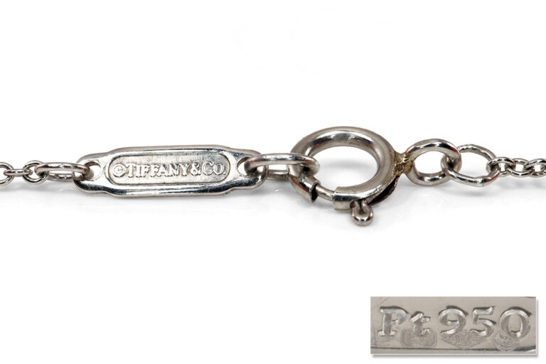 Tiffany & Co. Solitär Kette Anhänger 1 Brillant 0,5 ct 950 Platin [BRORS 20468]