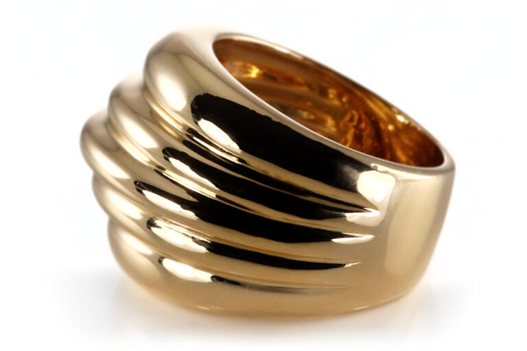 Cartier Bombé - Ring * VINTAGE * 750 Gelbgold Gold Gr 54 [BRORS 20499]