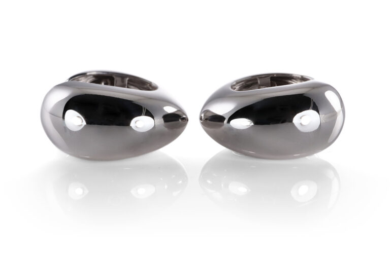 Kuck Ohrringe Creolen 750 Weißgold [BRORS 20510]