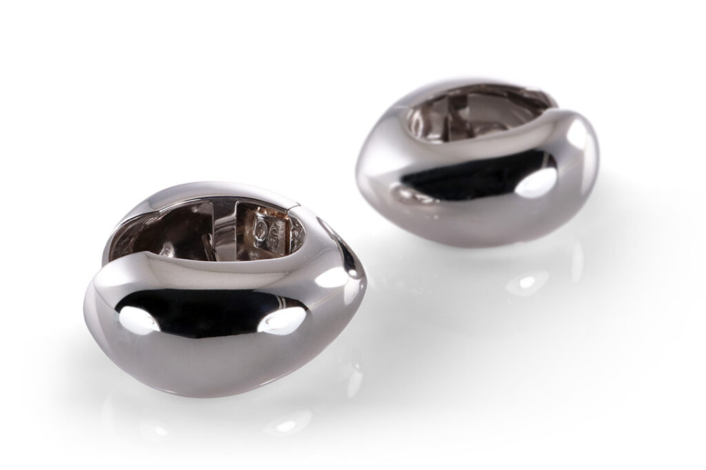 Kuck Ohrringe Creolen 750 Weißgold [BRORS 20510]