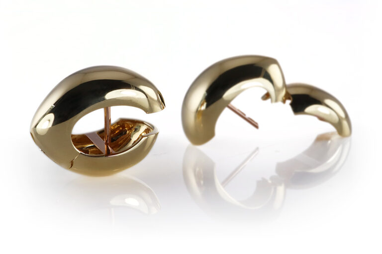 Kuck Ohrringe Creolen 750 Gelbgold [BRORS 20511]