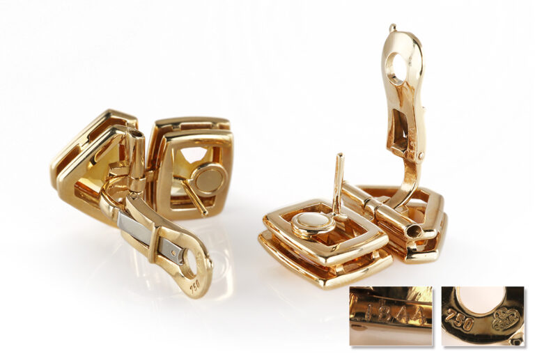 Corum Ohrringe Clipse 4 Citrine ca. 20,0 ct. 750 Gelbgold Weißgold [BRORS 20517]