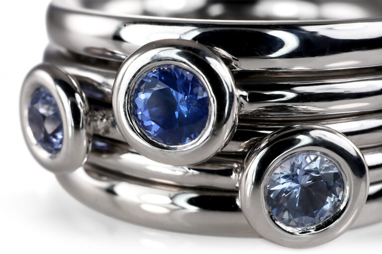 Odenwald Twist Ring 9 Saphire ca 1,82 ct 750 Weißgold [BRORS 20519]