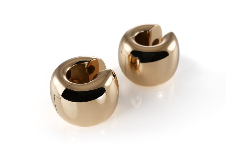 Klappcreolen Ohrclipse Schubart 750 Gelbgold [BRORS 20535]