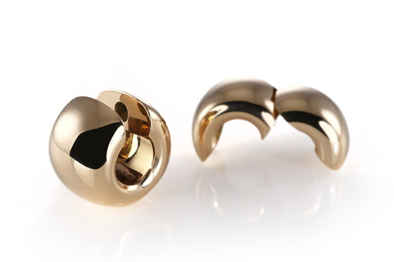 Klappcreolen Ohrclipse Schubart 750 Gelbgold [BRORS 20535]