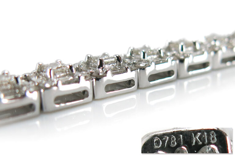 Armband mit 288 Diamanten insg. 7,65 ct H-I/VS-I1 750 Weißgold IGI [BRORS 13421]