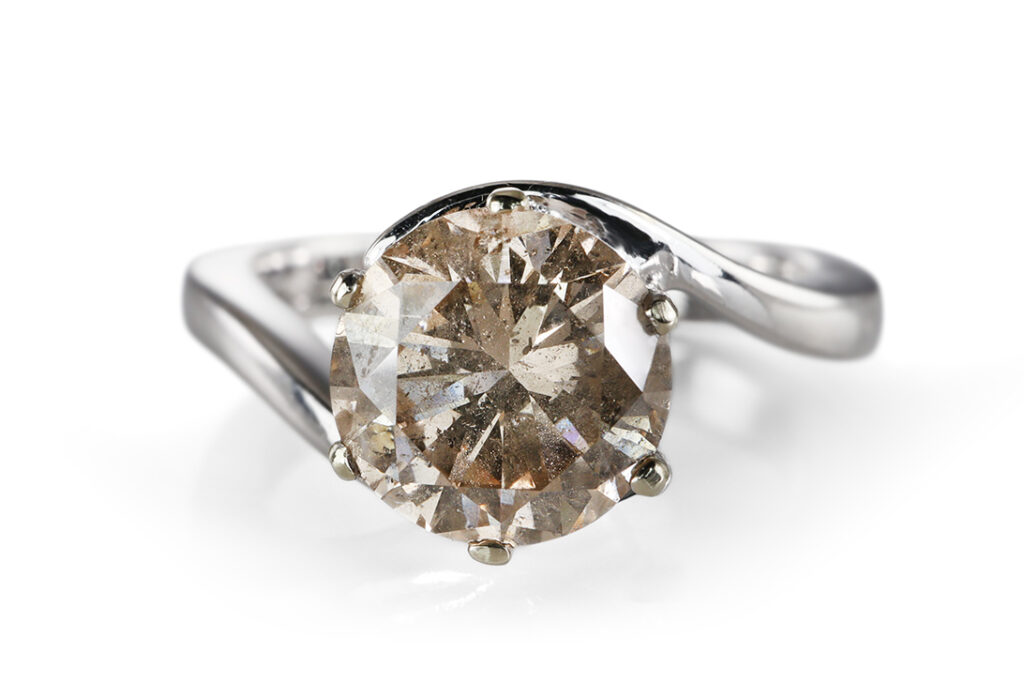 Ring 1 Brillant 2,02 ct FANCY/P2 750 Weißgold DPL Gr. 54 [BRORS 20541]