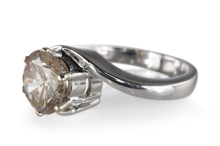 Ring 1 Brillant 2,02 ct FANCY/P2 750 Weißgold DPL Gr. 54 [BRORS 20541]