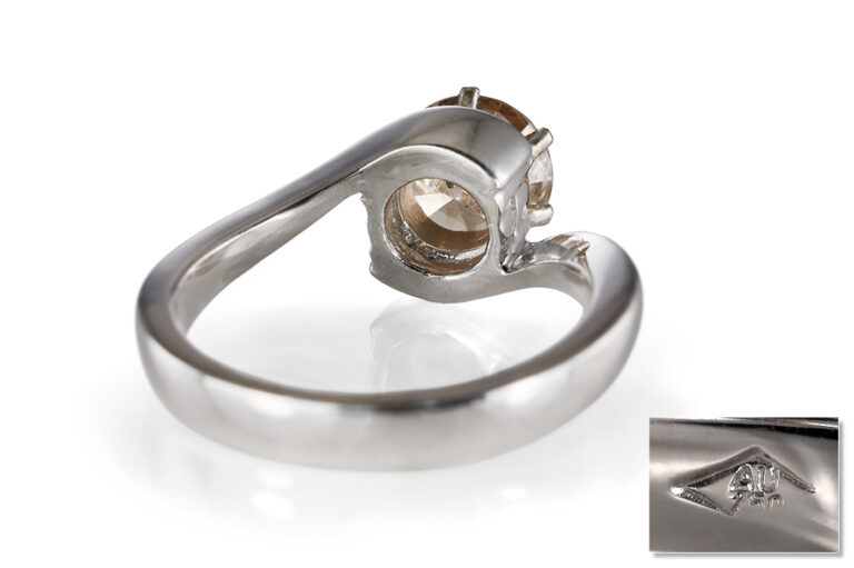 Ring 1 Brillant 2,02 ct FANCY/P2 750 Weißgold DPL Gr. 54 [BRORS 20541]