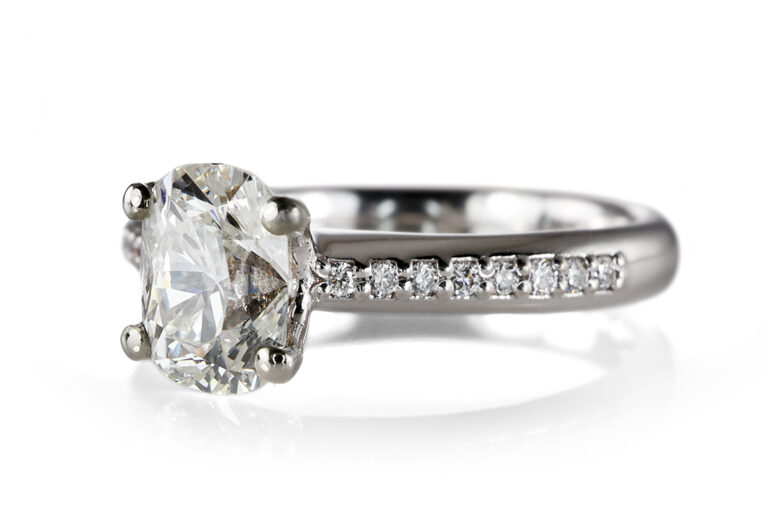 Ring 1 Diamant 1,08 ct I/SI 1 + 16 Brillanten 750 Gold DPL Gr. 54 [BRORS 20542]