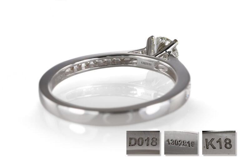 Verlobungsring 1 Brillant 0,73 ct LUPENREIN 750 Weißgold DPL Gr 54 [BRORS 20543]