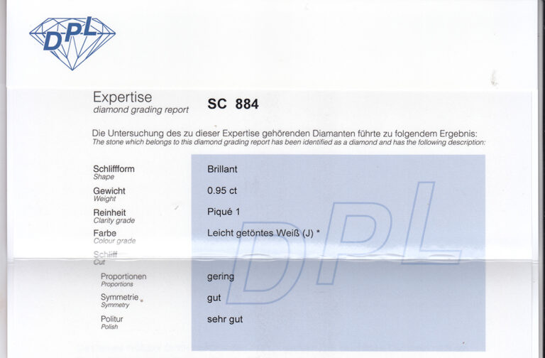 Ring 1 Brillant 0,95 ct J/P1 + 10 Brillanten 750 Gold DPL Gr. 54 [BRORS 20545]