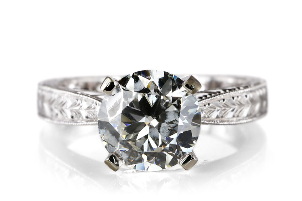 Ring 1 Brillant 1,35 ct L/ SI1 585 Weißgold DPL Gutachten Gr. 52 [BRORS 20553]