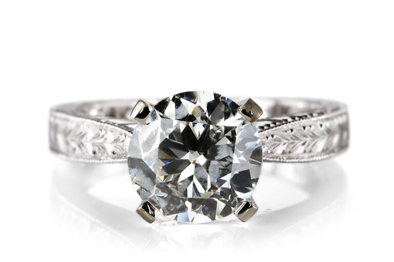 Ring 1 Brillant 1,35 ct L/ SI1 585 Weißgold DPL Gutachten Gr. 52 [BRORS 20553]