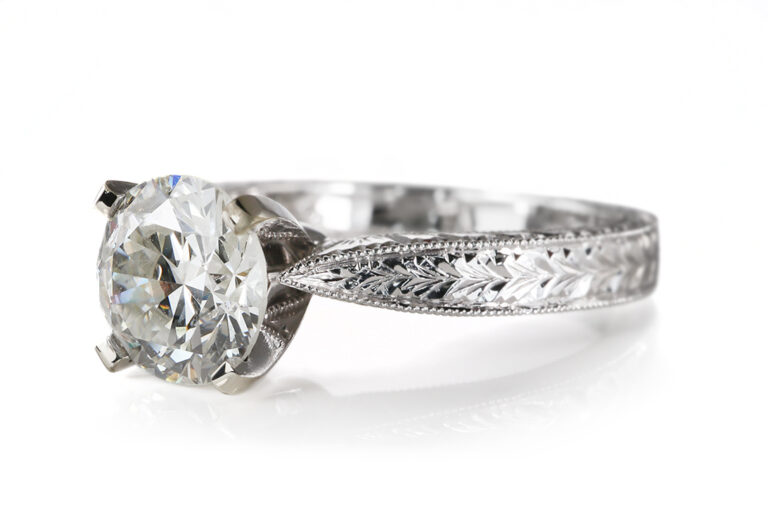 Ring 1 Brillant 1,35 ct L/ SI1 585 Weißgold DPL Gutachten Gr. 52 [BRORS 20553]