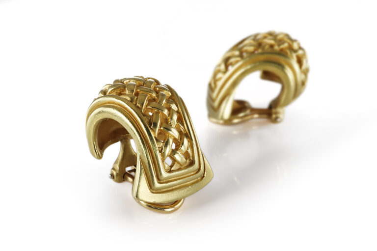 Kieselstein-Cord Ohrclipse 750 Grüngold L. 22,60 mm [BRORS 20570]