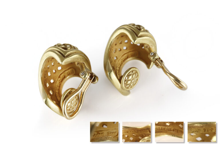 Kieselstein-Cord Ohrclipse 750 Grüngold L. 22,60 mm [BRORS 20570]