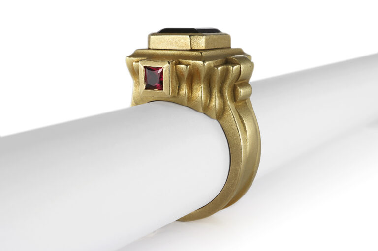 Barry Kieselstein Cord Ring Architectural Turmalin Rubin Grüngold [BRORS 20571]