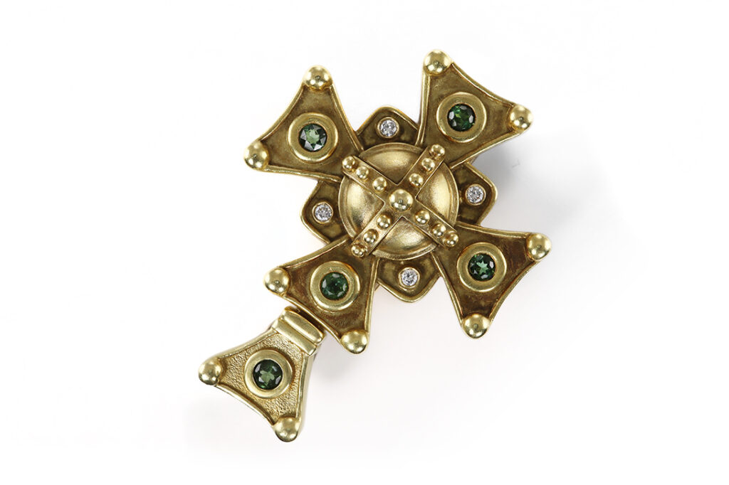 Barry Kieselstein Cord Anhänger Brosche St. Petersburg Kreuz [BRORS 20572]