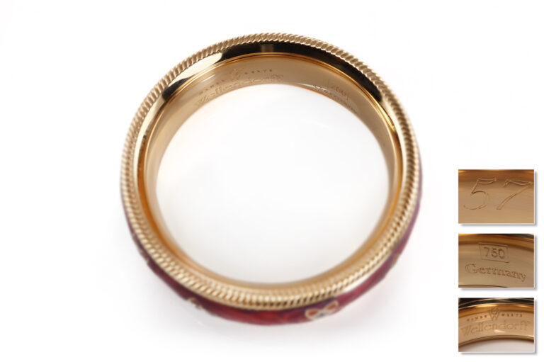 Wellendorff Dreh Ring Blütenengel rot 750 Gr. 57 [BRORS 20582]