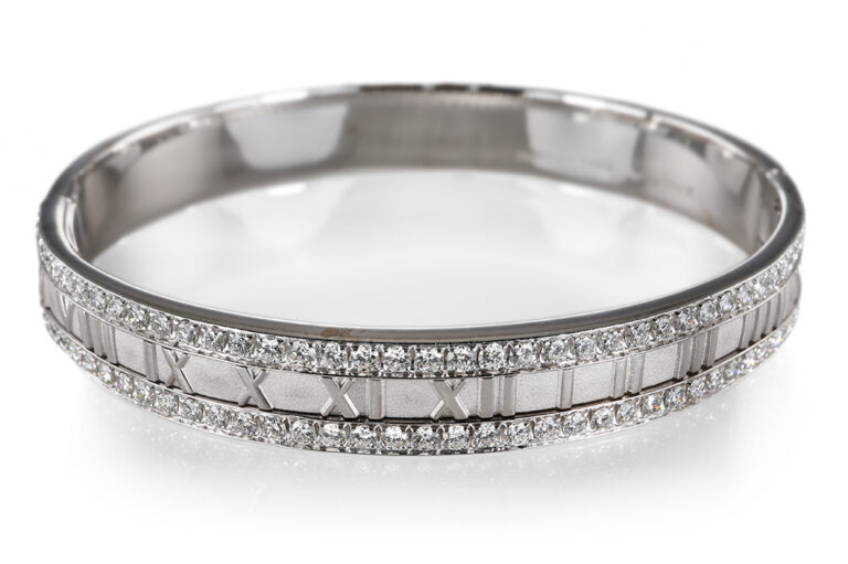 Tiffany & Co Atlas Roman Armreif 84 Brillanten ca. 2,4 ct 750 Gold [BRORS 20588]