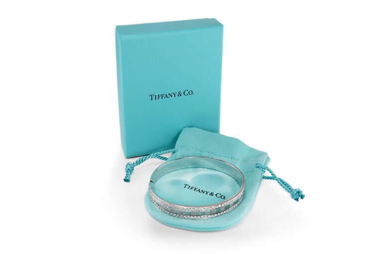 Tiffany & Co Atlas Roman Armreif 84 Brillanten ca. 2,4 ct 750 Gold [BRORS 20588]