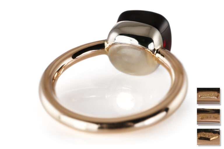 Pomellato Nudo Ring Granat 750 Roségold Box Gr 52 [BRORS 20600]