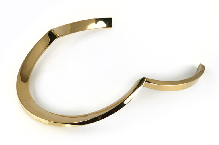 Halsreif "Regenbogen" 33 Saphire UNBEHANDELT 750 Gold UNIKAT IGI [BRORS 19424]