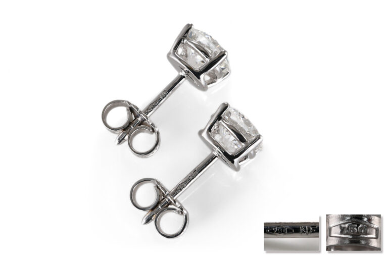 Solitär Ohrstecker 2 Brillanten 1,65 ct G/VS2 750 Weißgold DPL [BRORS 20567]